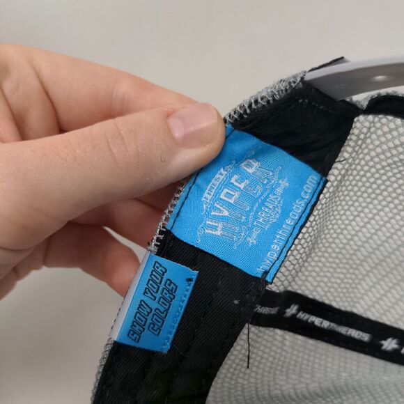 Hyper Threads Snapback Trucker Hat Gray One Size Adjustable Mesh Back 6 Panel - Picture 7 of 8